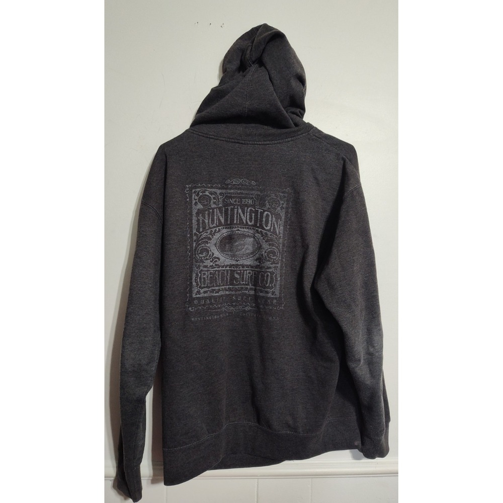 Huntington Beach Full Zip Hoodie Size large Surf & Sport Athletic Beach Preppy